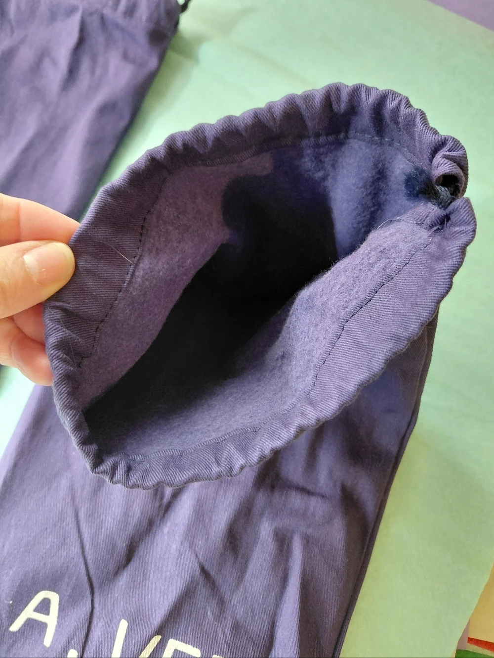 A. Veer Purple Dust Cover Drawstring Pouch Bags